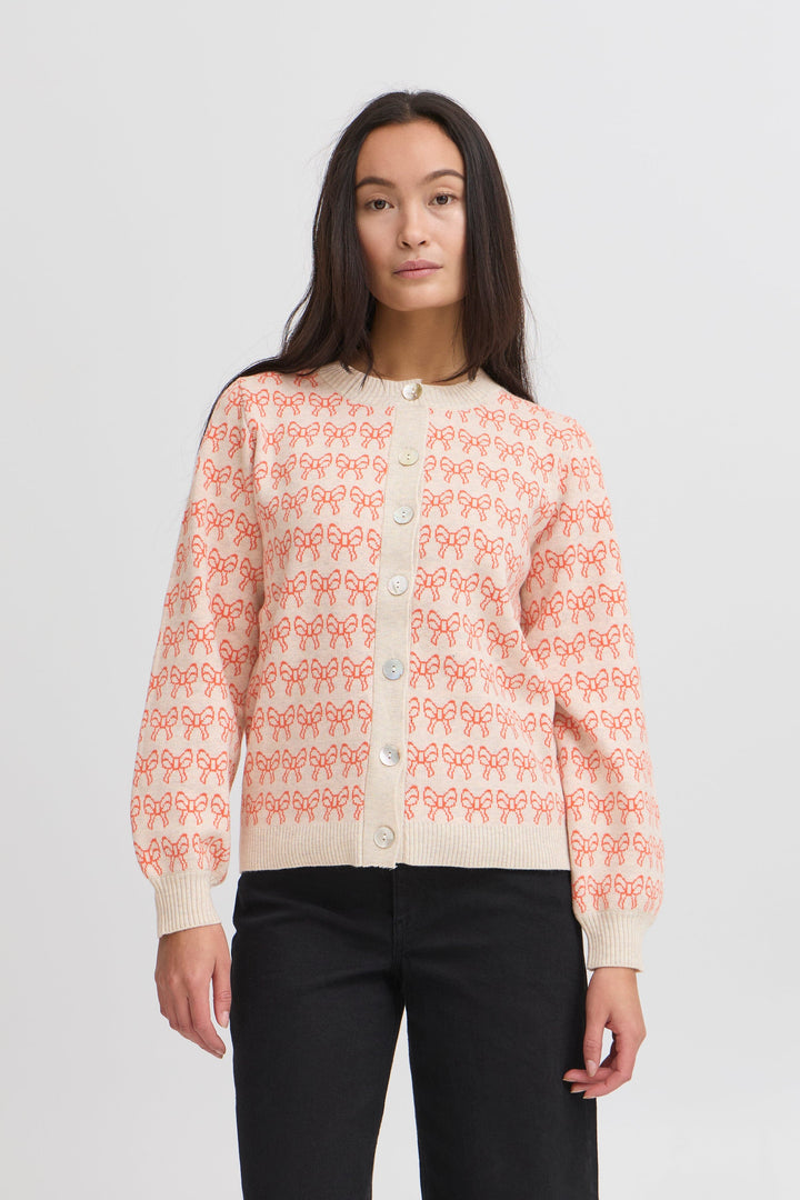Ichi - Ihbrielle Ca3 - 204264 Oatmeal W. Fiesta Cardigans 