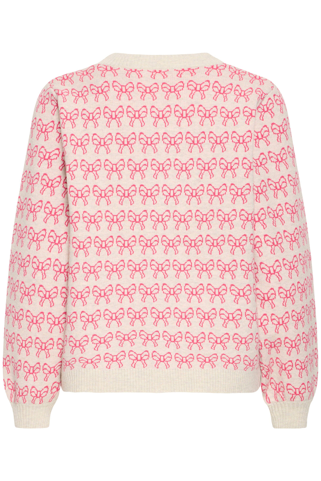 Ichi - Ihbrielle Ca3 - 204825 Oatmeal W. Pink Yarrow Cardigans 