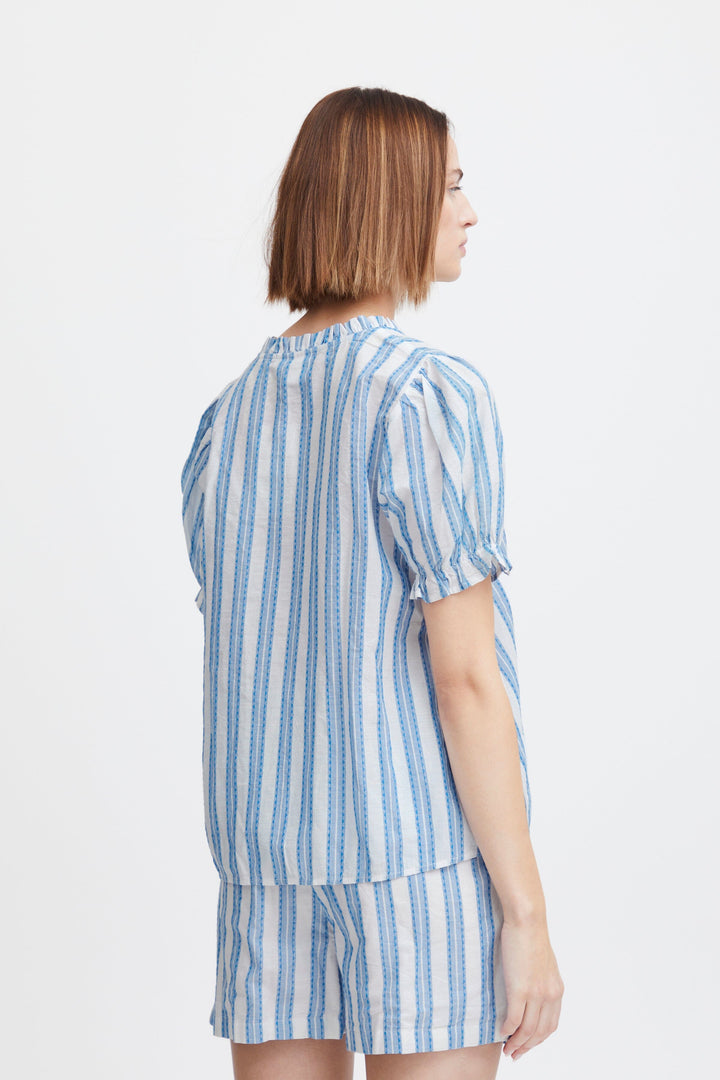 Ichi - Ihezomo Sh2 - 201563 Palace Blue Stripe Skjorter 