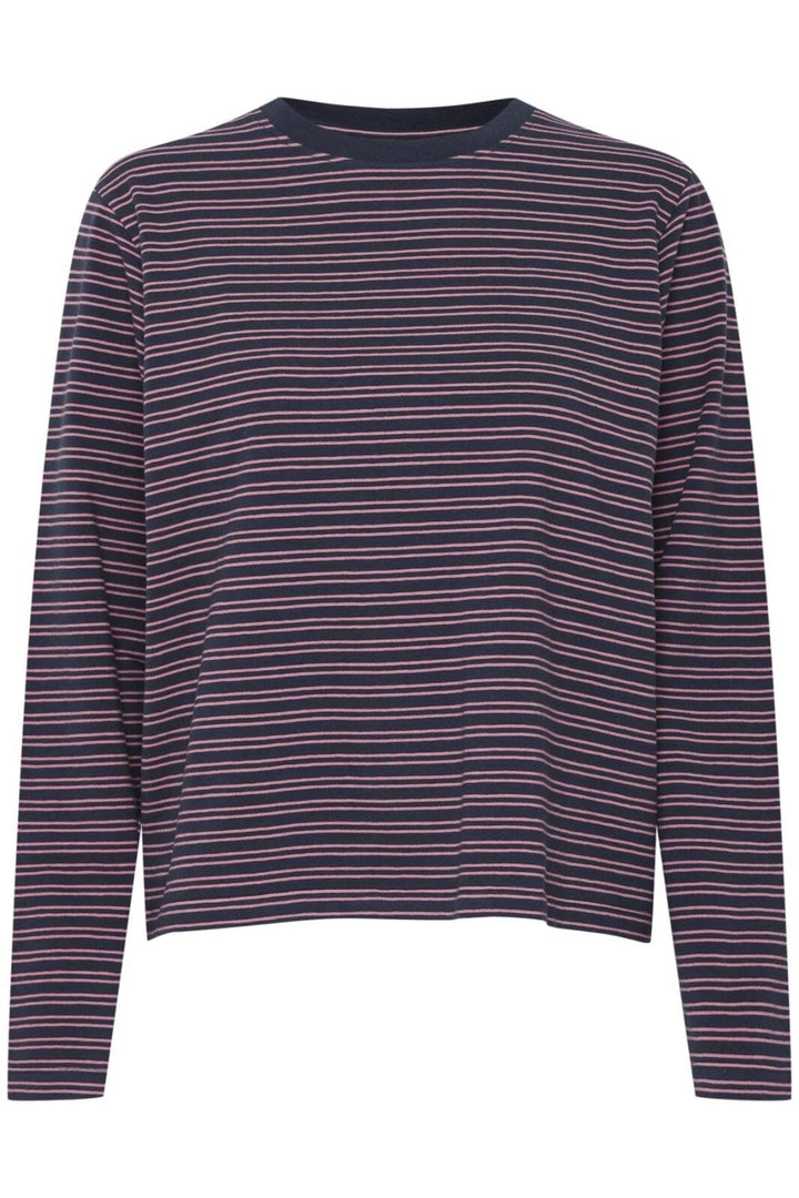 Ichi - Ihmira Loose Ls3 - 204125 Total Eclipse W. Heather Rose T-shirts 