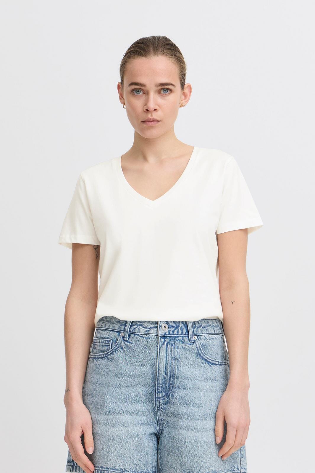 Forudbestilling - Ichi - Ihpalmoni Ss 20123412 - 114201 - Cloud Dancer T-shirts 