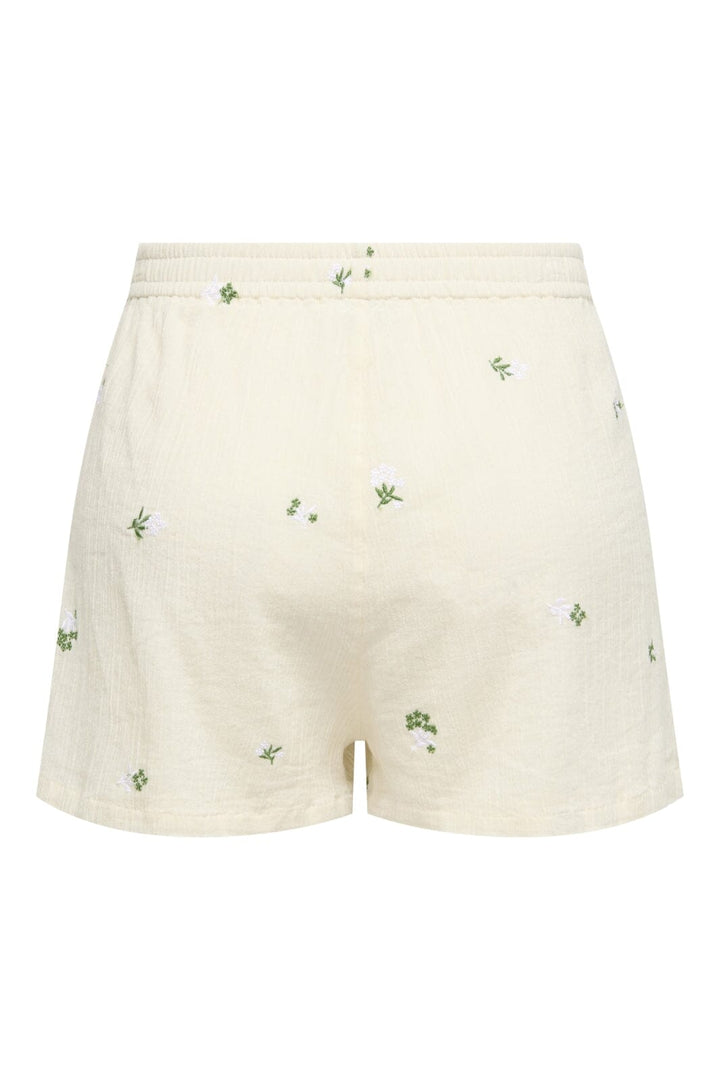 JDY - Jdyalba Shorts - 4941512 Cloud Dancer Embroidery