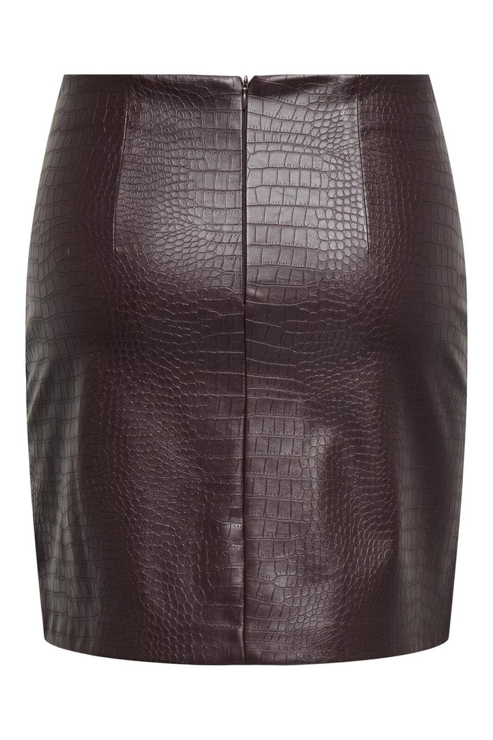 JDY - Jdyalexa Croco Skirt - 4887532 Fudge