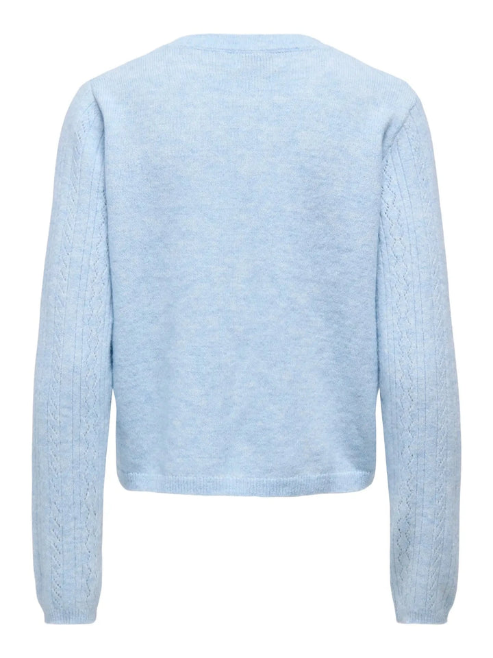 JDY - Jdyapril Life L/S O-Neck Cardigan Knt - 4989000 Cashmere Blue Melange Cardigans 