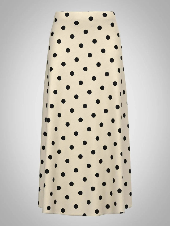 JDY - Jdyaya Maxi Skirt Dia - 5056549 Whitecap Gray Chocolate Torte Dot Nederdele 