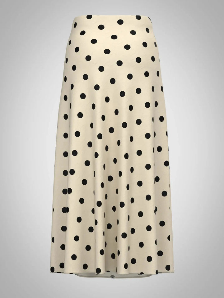JDY - Jdyaya Maxi Skirt Dia - 5056549 Whitecap Gray Chocolate Torte Dot Nederdele 