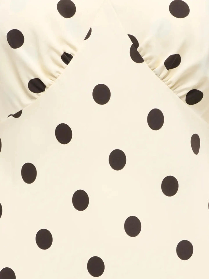 JDY - Jdyaya S/S Midi Dress Dia - 5056548 Whitecap Gray Chocolate Torte Dot Kjoler 