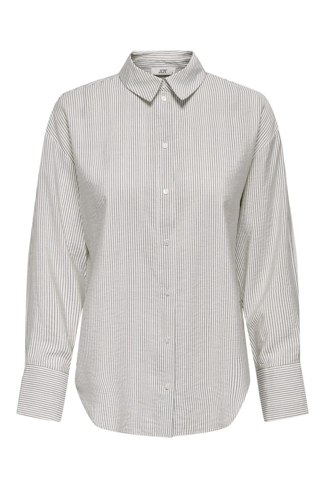 JDY - Jdybarlie Life L/S Shirt Dia - 4905940 Cloud Dancer Black