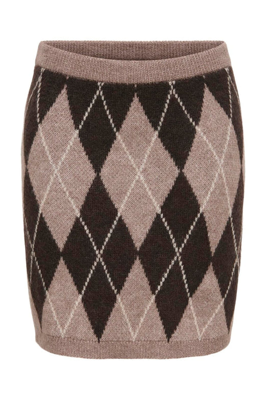 JDY - Jdybianka Skirt Knt - 5135642 Chocolate Torte Argyle