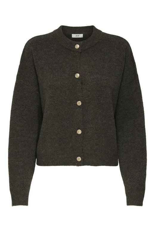 JDY - Jdydebbie L/S O-Neck Cardigan Knt - 4843113 Slate Black Melange