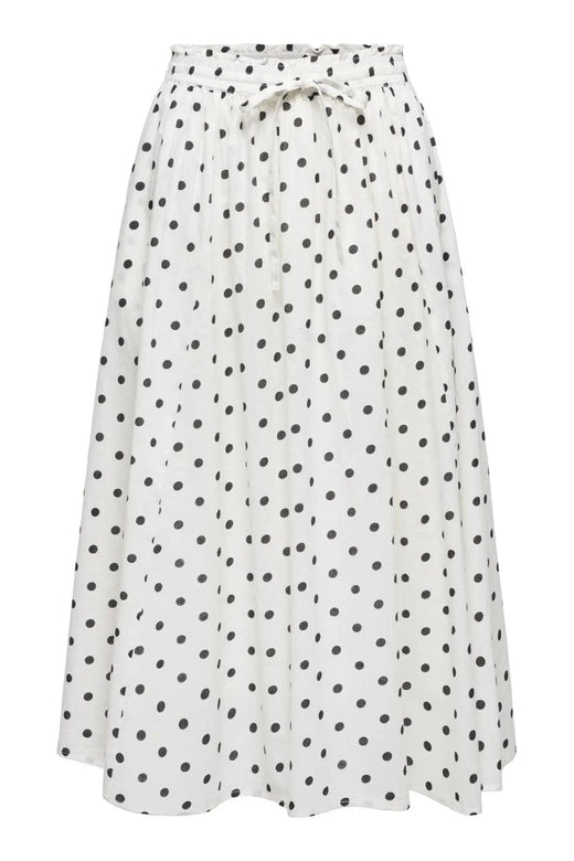 JDY - Jdydiego Maxi Skirt - 5040496 Cloud Dancer Black Dot Nederdele 