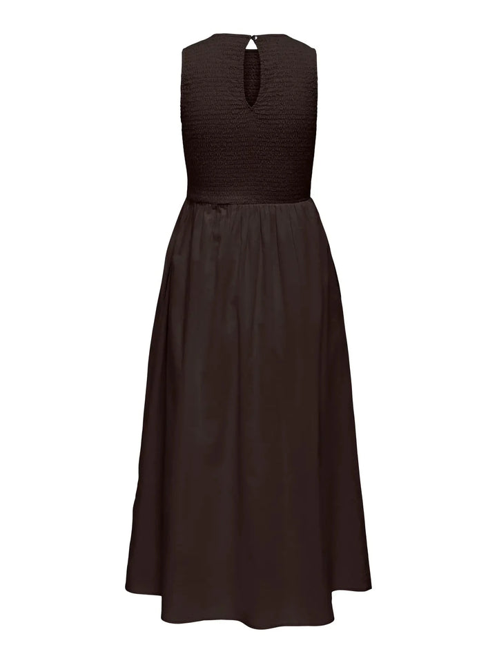 JDY - Jdydiego S/L Smock Midi Dress - 5048960 Chocolate Torte Kjoler 
