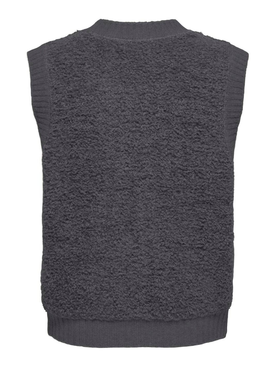 JDY - Jdyeira Life S/L On Button Vest Knt - 4931978 Asphalt