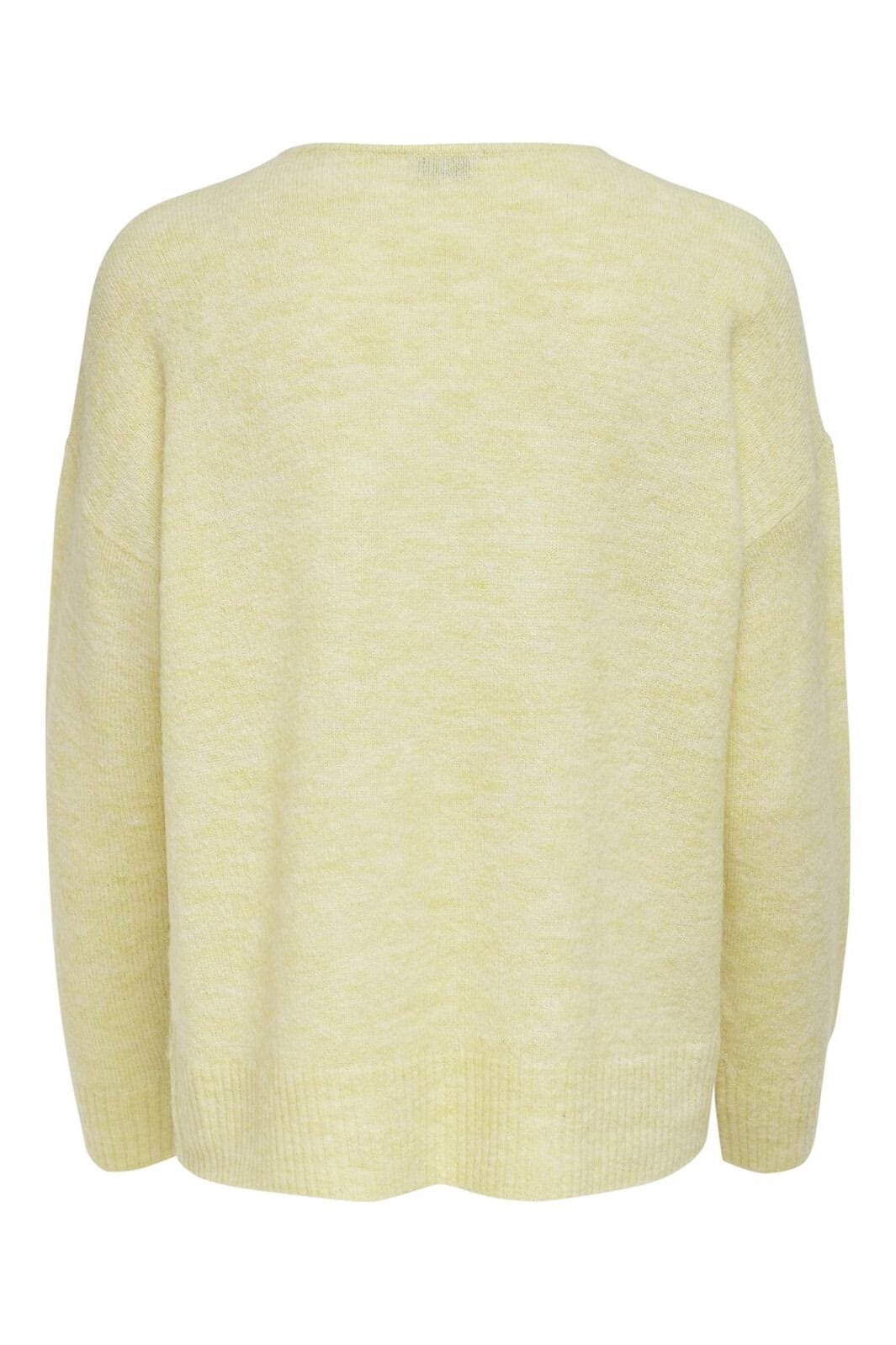 JDY - Jdyelanora L/S V-Neck Pullo. Knt - 3638243 Pastel Yellow Melange