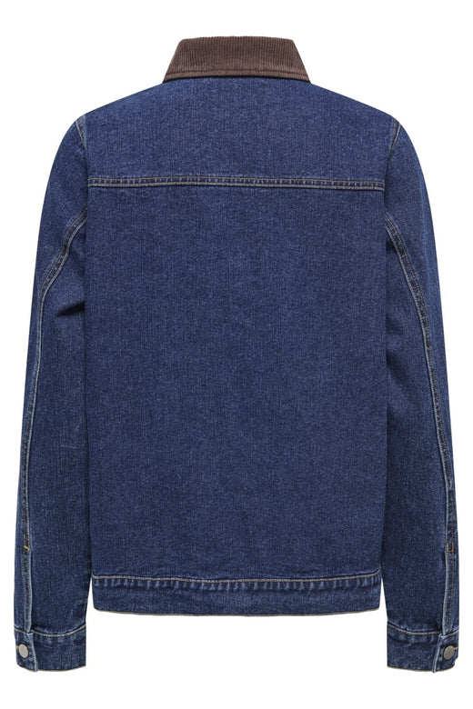 JDY - Jdyella Pocket L/S Denim Jacket - 4881548 Dark Blue Denim