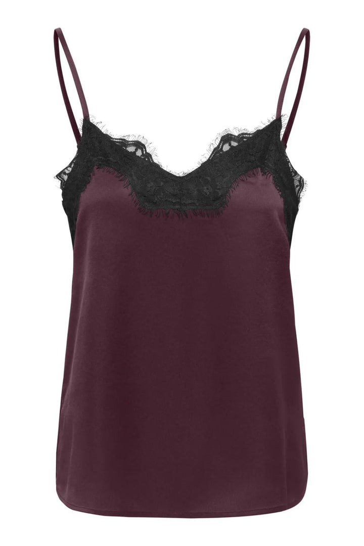JDY - Jdyelly Lace Singlet - 5079427 Winetasting Toppe 