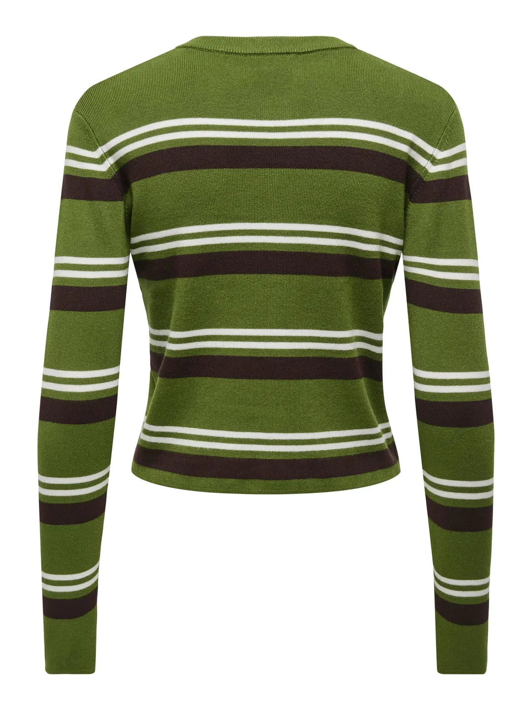 JDY - Jdyemmie L/S O-Neck Stripe Cardigan Knt - 5068549 Cedar Green W. Coffee Bean / Egret Cardigans 