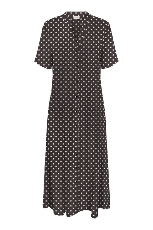 JDY - Jdyeverly S/S Midi Dress - 4997889 Chocolate Torte Cloud Dancer Dots