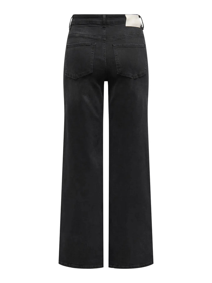 JDY - Jdyfelina-Fina Wide Blk Jeansdnm - 4775461 Black Denim Jeans 