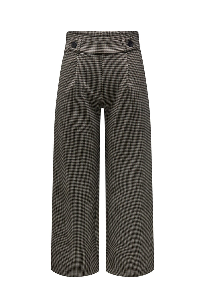 JDY - Jdygeggo Mia Long Check Pant - 3750952 Cobblestone Mini Check