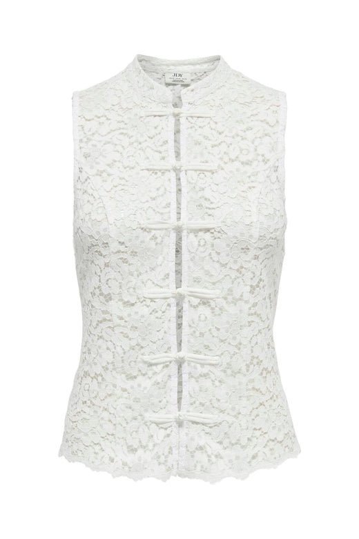 JDY - Jdyisolde S/L Buttons Lace Top - 5221847 Cloud Dancer
