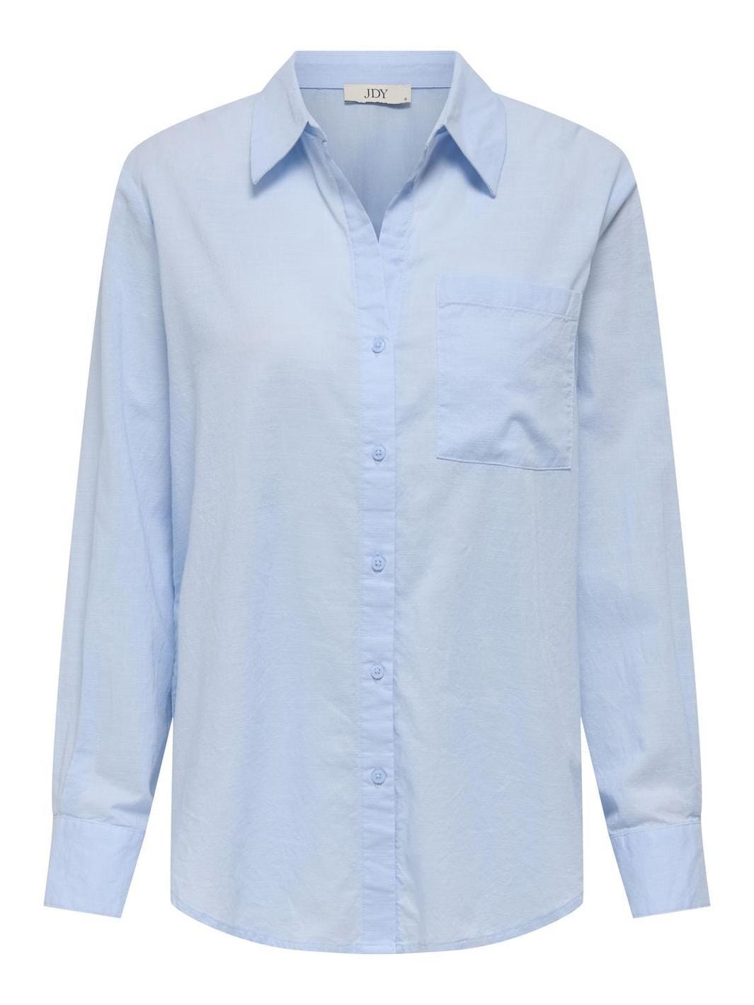 JDY - Jdykimie L/S Shirt Dia - 4787377 Kentucky Blue