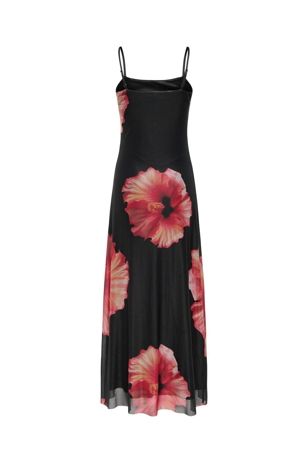 JDY - Jdylea S/L Mesh Dress - 5060707 Black Hibiscus Flower