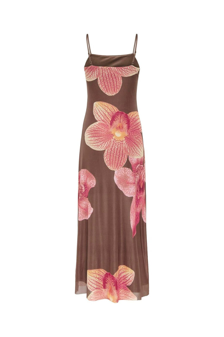 JDY - Jdylea S/L Mesh Dress - 5060708 Bracken Hibiscus Flower