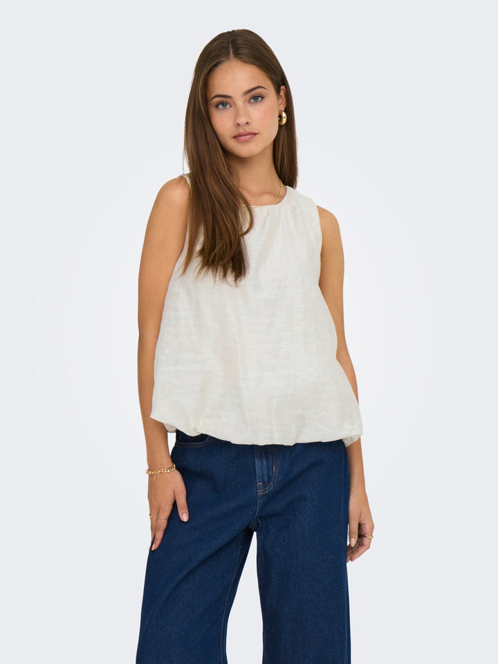 JDY - Jdylucca S/L Bubblehem Top - 4893777 Birch Toppe 
