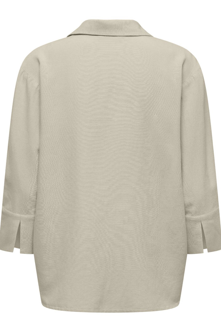 JDY - Jdylucia 3/4 Linen Shirt - 4941425 Oatmeal Skjorter 