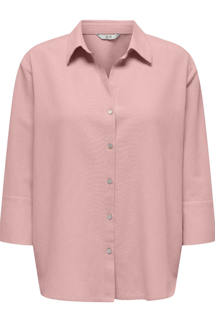 JDY - Jdylucia 3/4 Linen Shirt - 4941580 Silver Pink Skjorter 