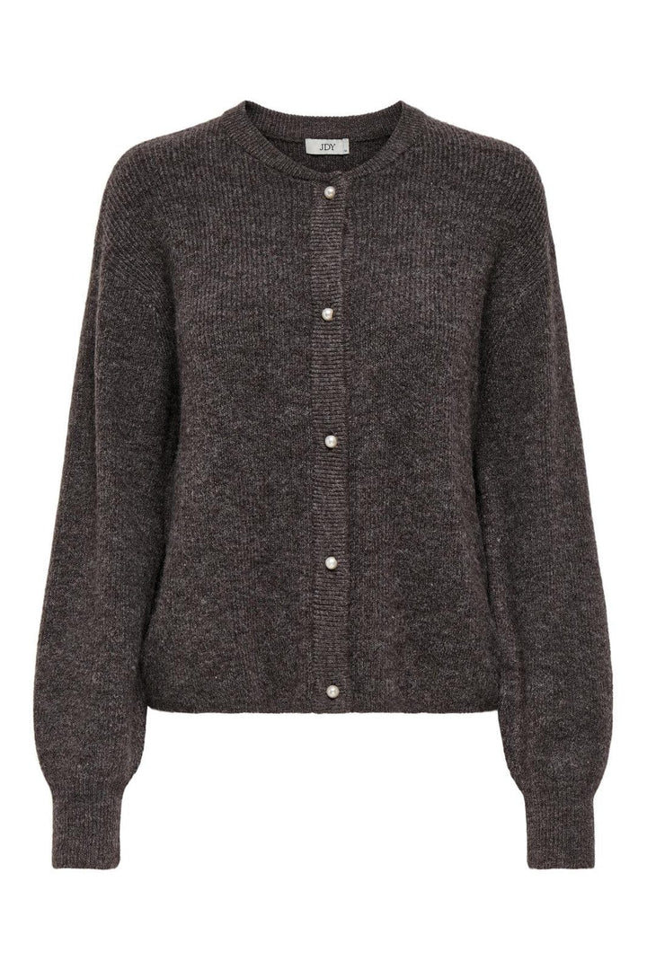 JDY - Jdylumi Life L/S Button Cardiga Knt - 4720747 Bracken Melange