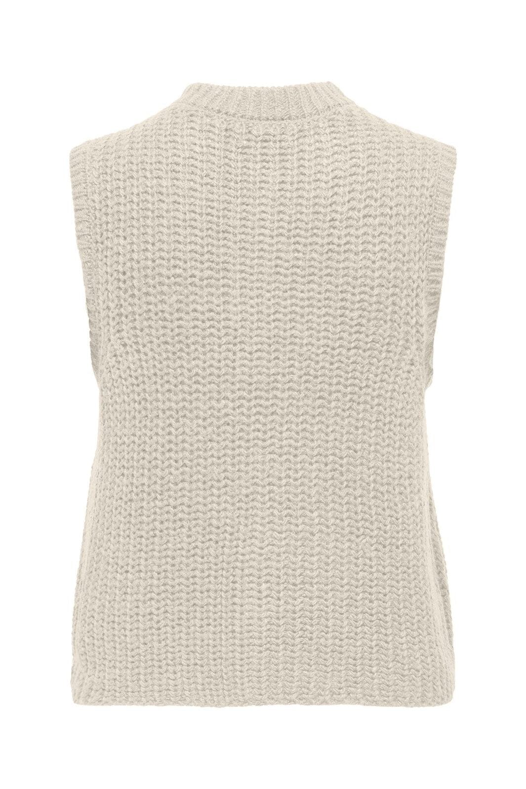 JDY - Jdymabel S/L O-Neck Button Vest Knt - 4931677 Birch