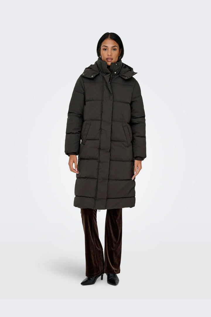 JDY - Jdymaja Long Padded Jacket Yfm - 5000375 Chocolate Torte Dtm Jdy Lining