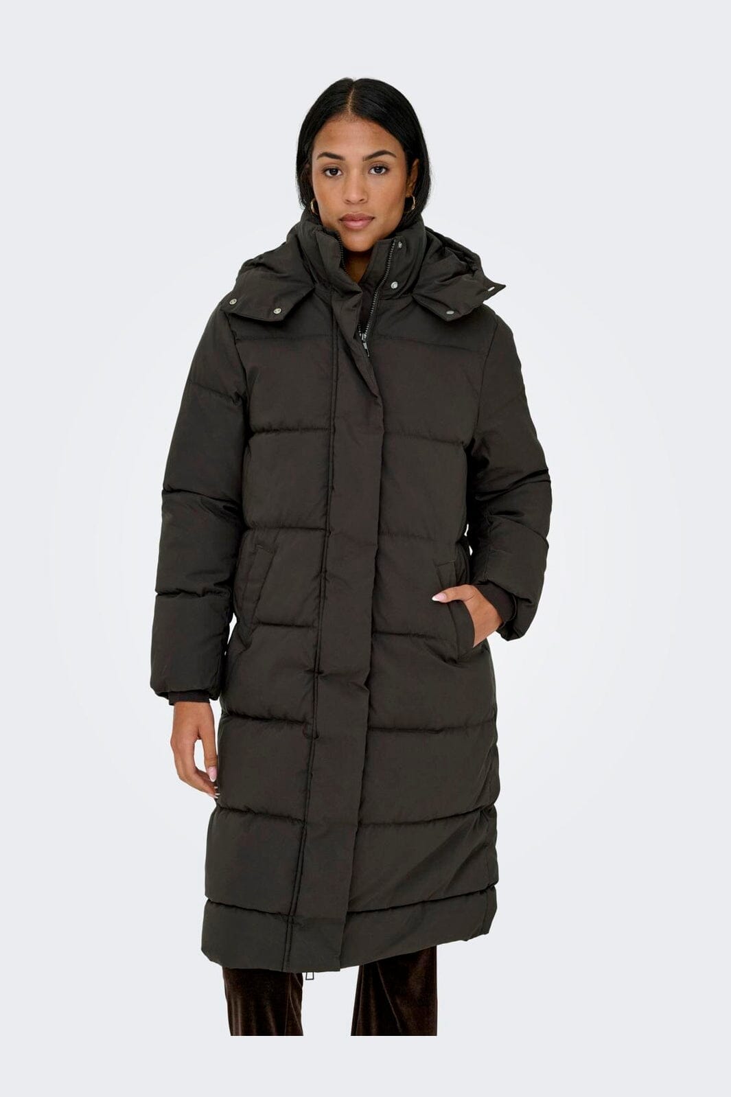 JDY - Jdymaja Long Padded Jacket Yfm - 5000375 Chocolate Torte Dtm Jdy Lining