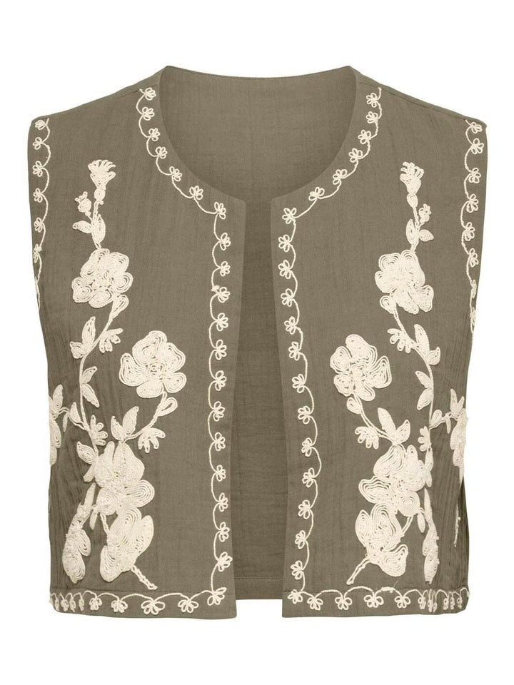 JDY - Jdymarley S/L Embroidery Vest - 4937517 Mermaid