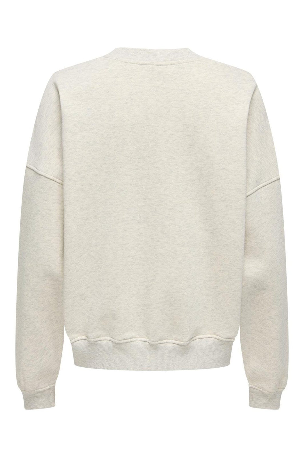 JDY - Jdymesa L/S O-Neck Emb Sweat - 4974040 Oatmeal Champs Cabernet Emb