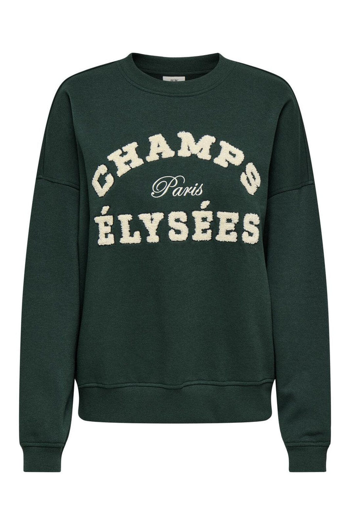 JDY - Jdymesa L/S O-Neck Emb Sweat - 4974491 Pine Grove Champs Emb