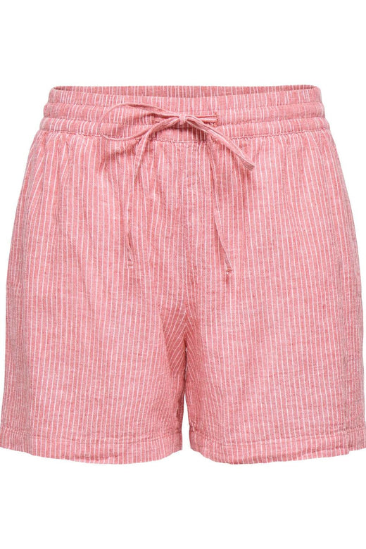 JDY - Jdymila Linen Shorts Dia - 4968356 Calypso Coral Cloud Dancer Shorts 