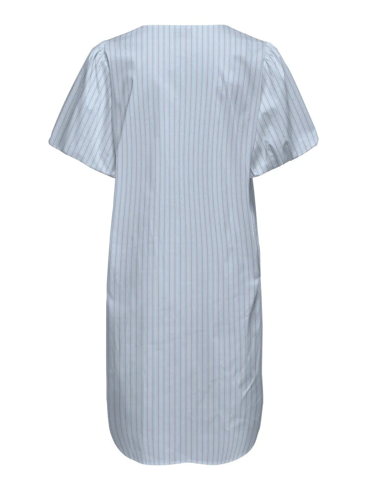 JDY - Jdymio 2/4 Mididress Dia - 5049556 Cashmere Blue 01-02-26 White & Toasted Coconut Kjoler 