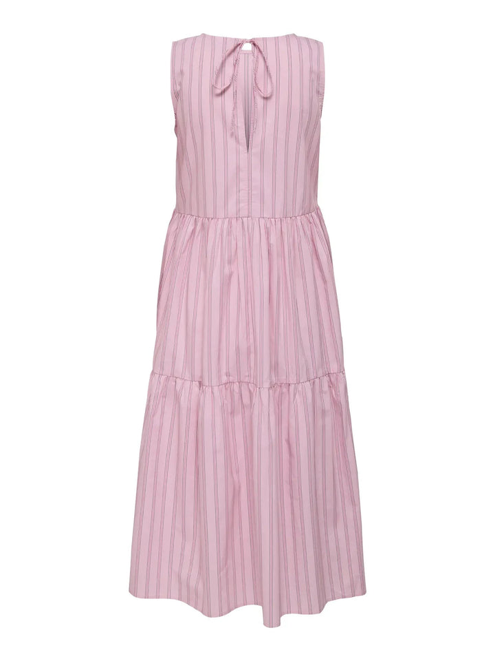 JDY - Jdymio S/L Mididress Dia - 4985652 Pink Lady 05-02-26 Wild Orchid&Black Kjoler 