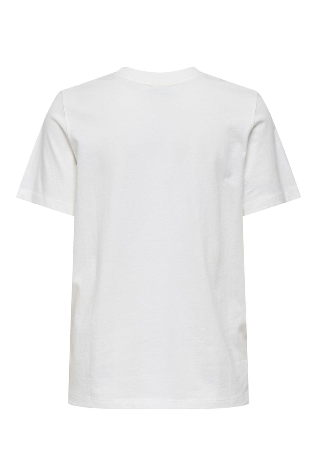 JDY - Jdypisa S/S Print Top - 4888122 Cloud Dancer Teddy Chest Emb