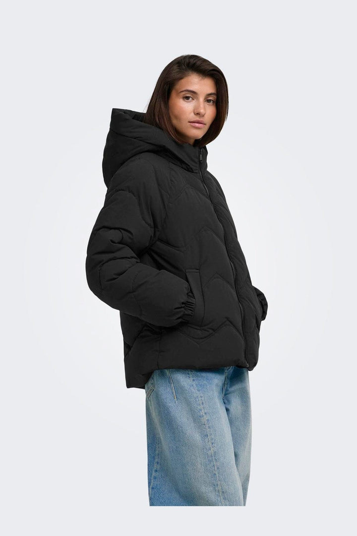 JDY - Jdypower Short Hood Puffer Hab - 5040899 Black