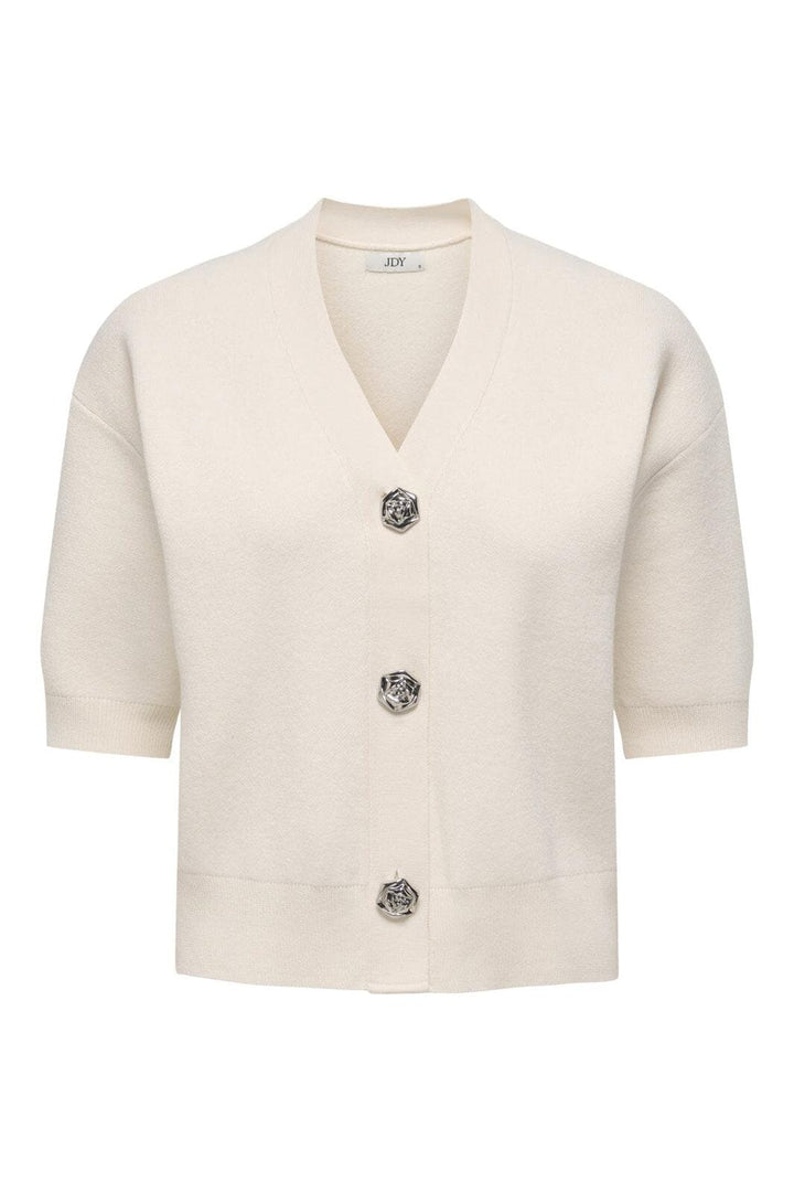 JDY - Jdyprime Life 2/4 V-Neck Cardigan Knt - 4939988 Whitecap Gray