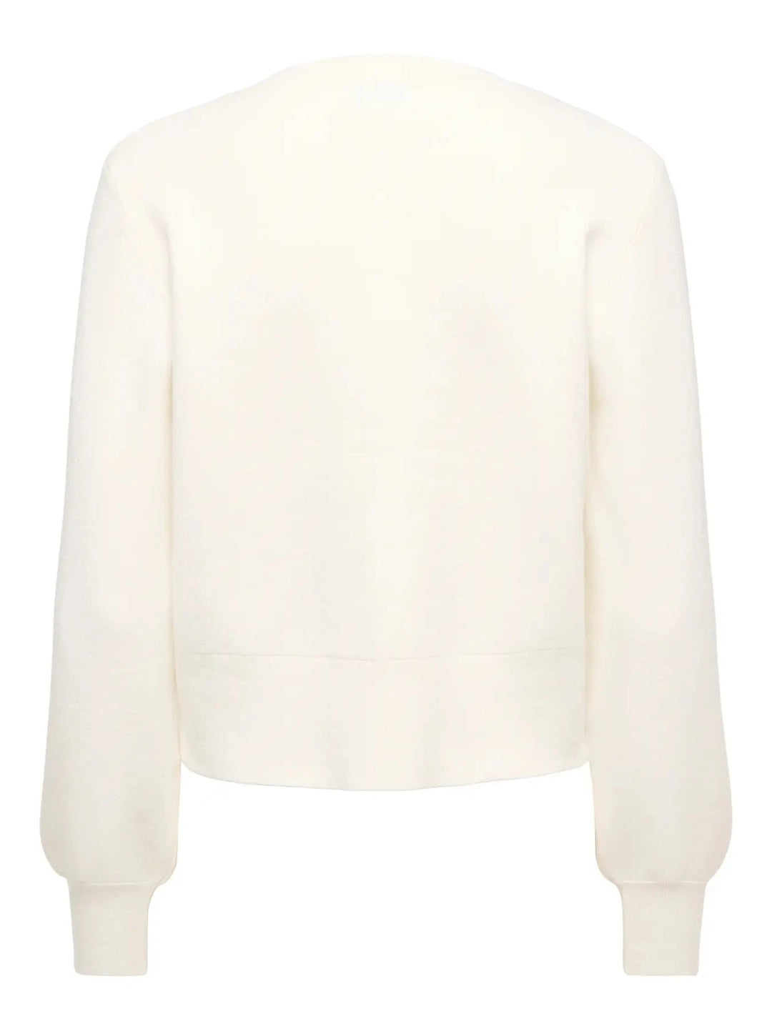 JDY - Jdyprime Life L/S O-Neck Button Card Knt - 5020623 Cloud Dancer Strikbluser 