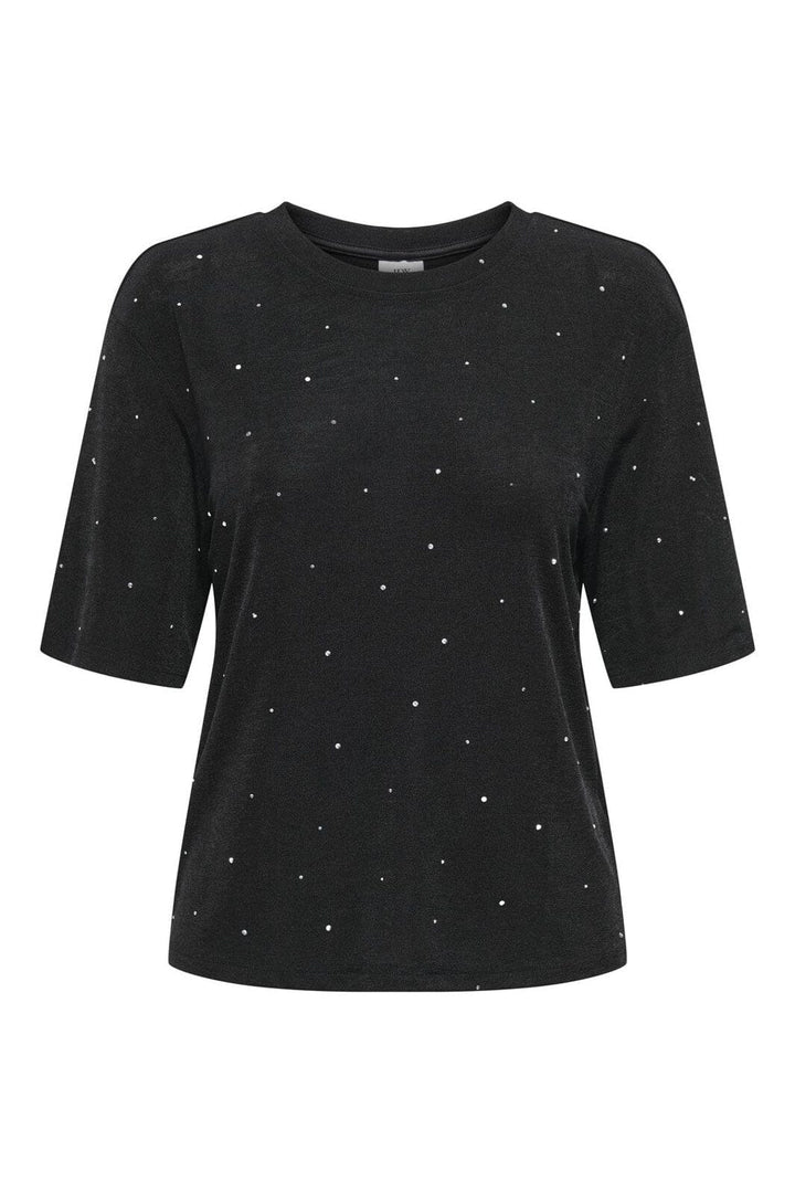 JDY - Jdyprime S/S Studs Top - 4840324 Black Stones