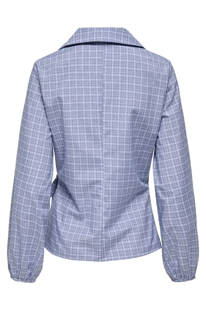 JDY - Jdyrika L/S Tie Knot Shirt - 4881678 Forever Blue White And Black