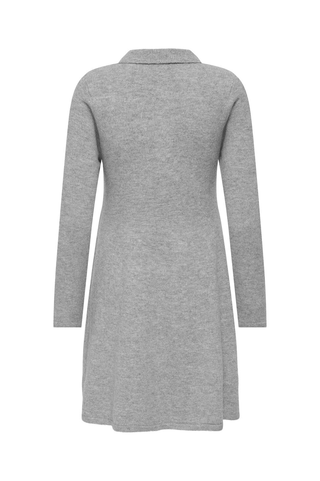 JDY - Jdyrosemary Life L/S Collar Dress Knt - 4876143 Light Grey Melange