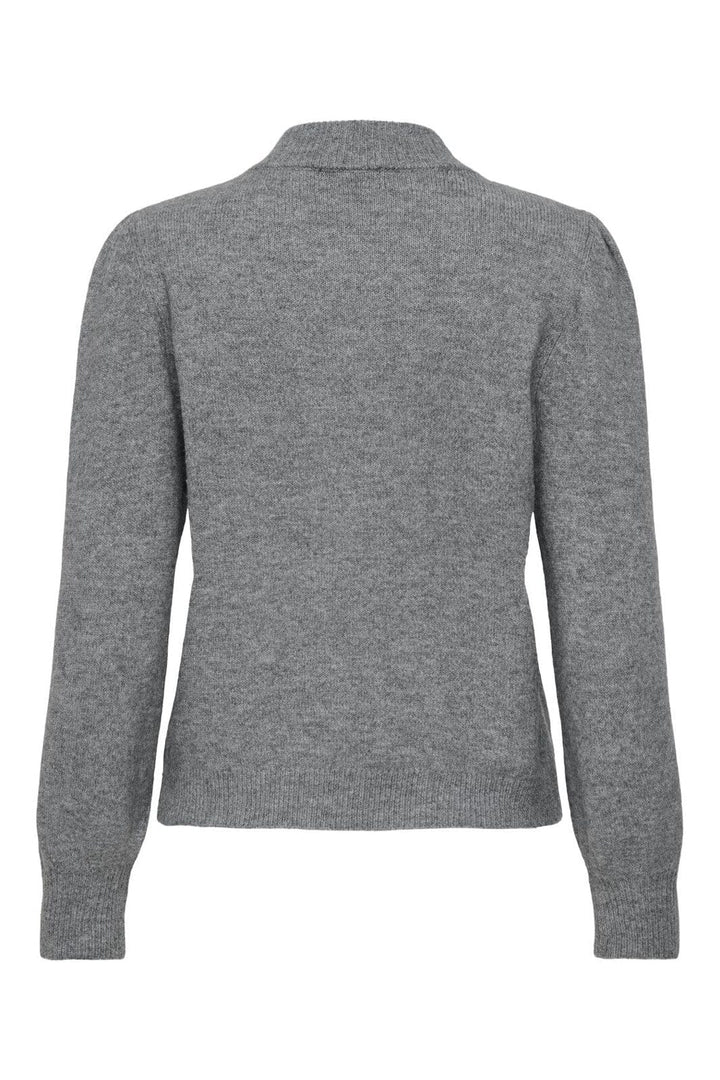 JDY - Jdyrue Life L/S Pullover Knt - 4907616 Medium Grey Melange