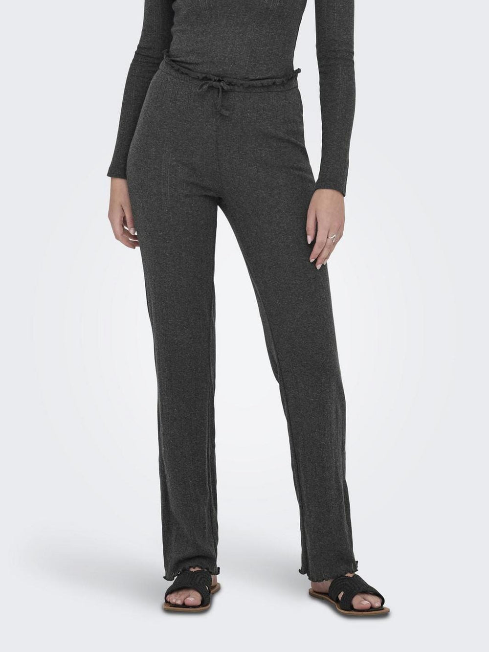 JDY - Jdysalsa Life Loose Pant Dia - 4870059 Dark Grey Melange